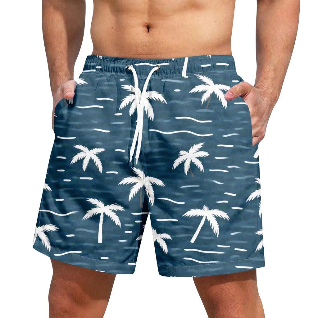 Men's Hawaiian Lace-up Shorts Casual Pants