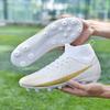 High-top Football Shoes AG Long Nails Broken Nails Men and Women Artificial Grass Students Sports Training Football Spikes