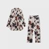 European & American Style Women's Animal Print Shirt and Casual Pants