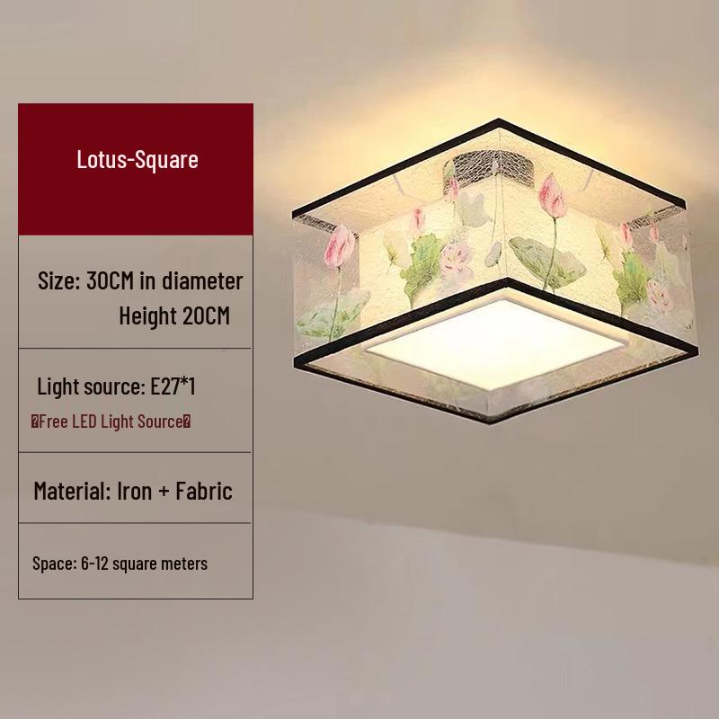 Светодиодный Потолочный Светильник для Балкона, Прихожей или Спальни - Маленький Подвесной Светильник в Новом Китайском Стиле