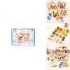 Wooden Simulation Boxed Fruit Bread Sea Food Vegetables Children Toys Set For Kids Imaginative Cooking Fun