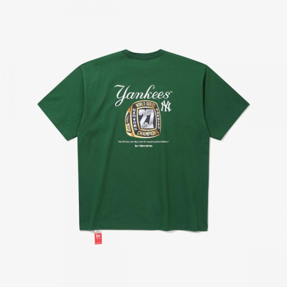 New Era Футболка с кольцом чемпиона New York Yankees Зеленая