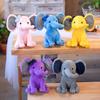 Cute Colorful Baby Elephant Plush Toy with Santa Hat