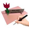 3D Printed Flower Ornament You Are Wonderful Assembly Tulip Table Sign with Base Home Office Desktop Decoration Ornament