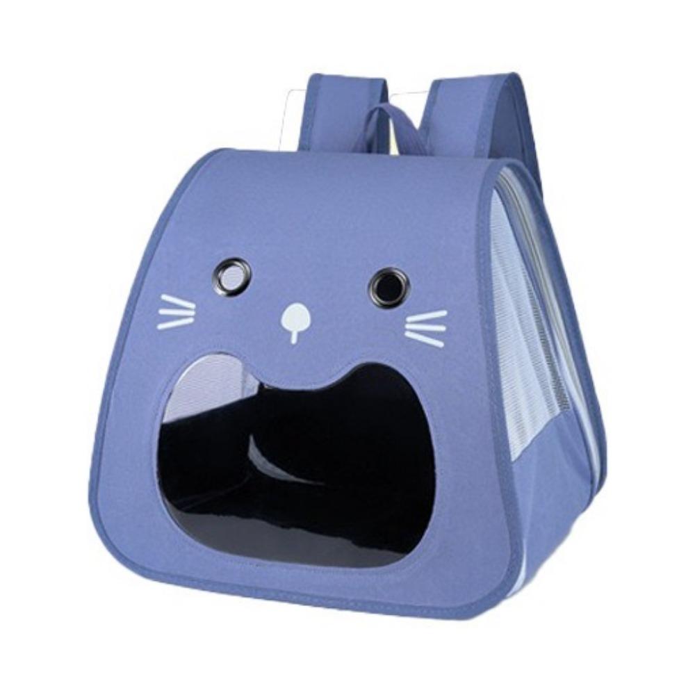 Foldable Cat Carrier Bag Large Capacity Breathable Kitten Carrying Bag Collapsible Hands-free Pet Travel Bag Animal Carrying