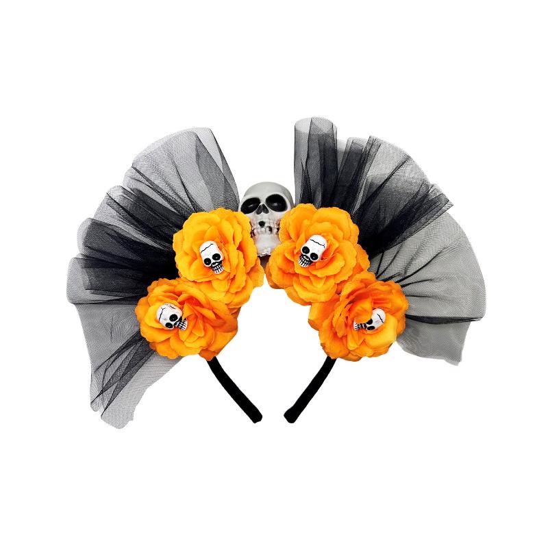 Повязка на голову в виде венка из роз, фотореквизит, бохо, Хэллоуин, головной убор для вечеринки, костюма, головной убор для Дня мертвых