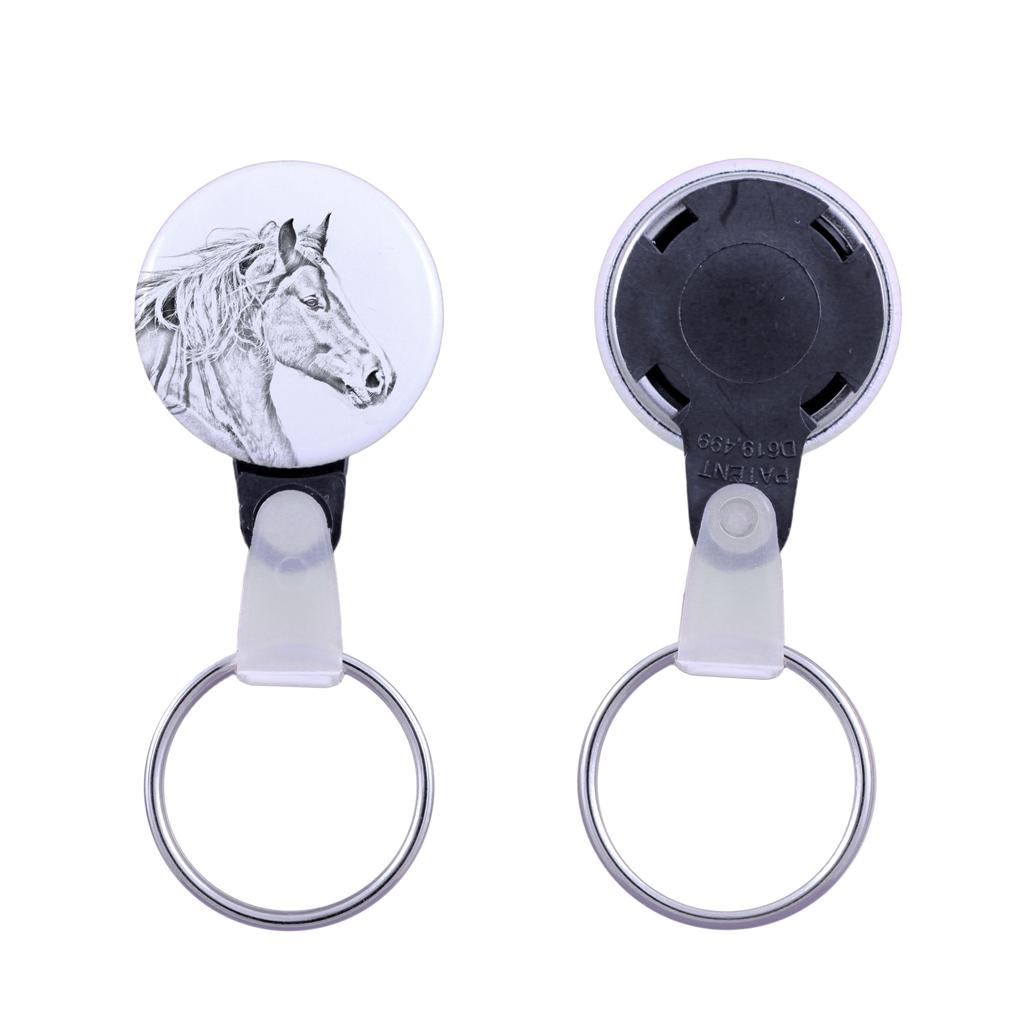 Freiberger - Unique Keychain with a Horse Picture, Handmade Product, Light and Handy Pendant from Art-Dog Brand