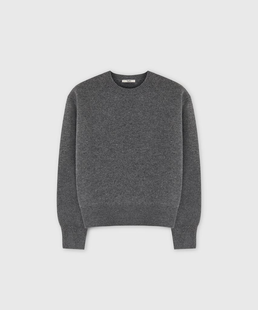 TAILLE Wool Cashmere Tl Classic Sweater Royal Gray