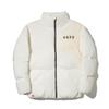 Li Ning Skateboard Series Letter Loose Short Sleeve Down Jacket Unisex Upperwear Off-White Sunset-Orange AYMU587-1