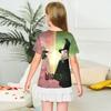 Fashionable Round Neck Short Sleeve Work Clothes Printed Tops For KID Summer Tops