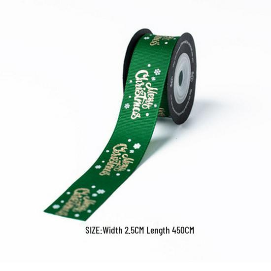 Festive Ribbon: Christmas Gift, New Year, Birthday - Red & Green Plaid with Hot Stamping for Gift Boxes & Bows