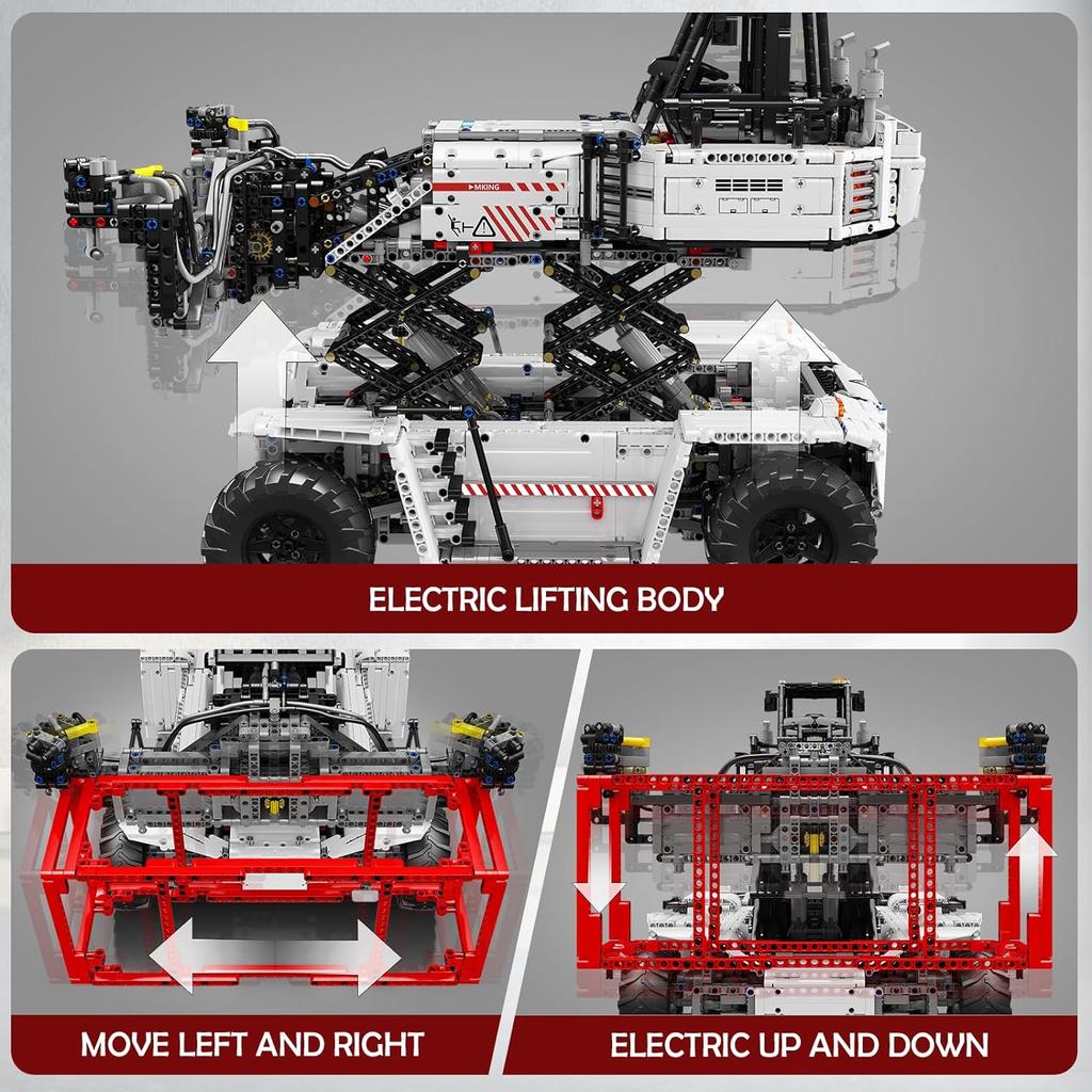MOULD KING 17029/17030 Набор моделей для сборки контейнеровоза с ножницами Технический радиоуправляемый автомобиль для взрослых Для детей Подарок на день рождения