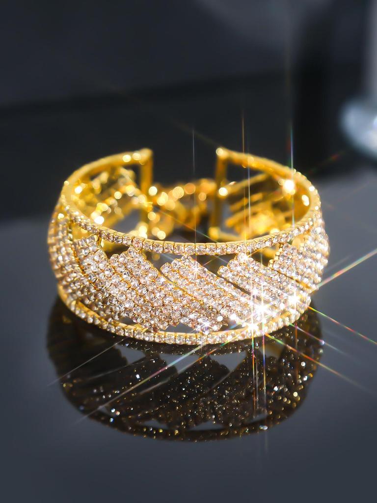 Townka Rhinestone Bracelet: Elegant Multilayer Design for Women, Perfect for Latin, Ballroom, or Belly Dance.