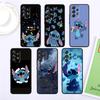 Stitch Cartoon Cute For Samsung A53 A52 A33 A32 A51 A71 A21S A13 A73 A50 A22 A23 A03 A72 A54 A12 5G Black Funda Phone Case