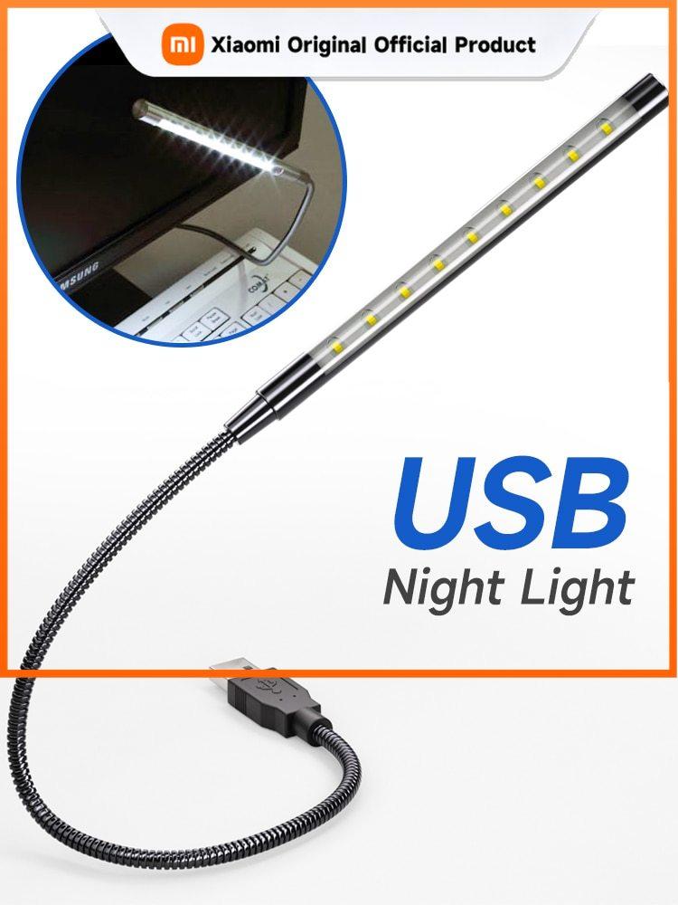 Xiaomi USB LED Book Light USB Powered Metal Material 10 LED Flexible Night Lamp For Laptop PC Computer Notebook Book Reading Lights
