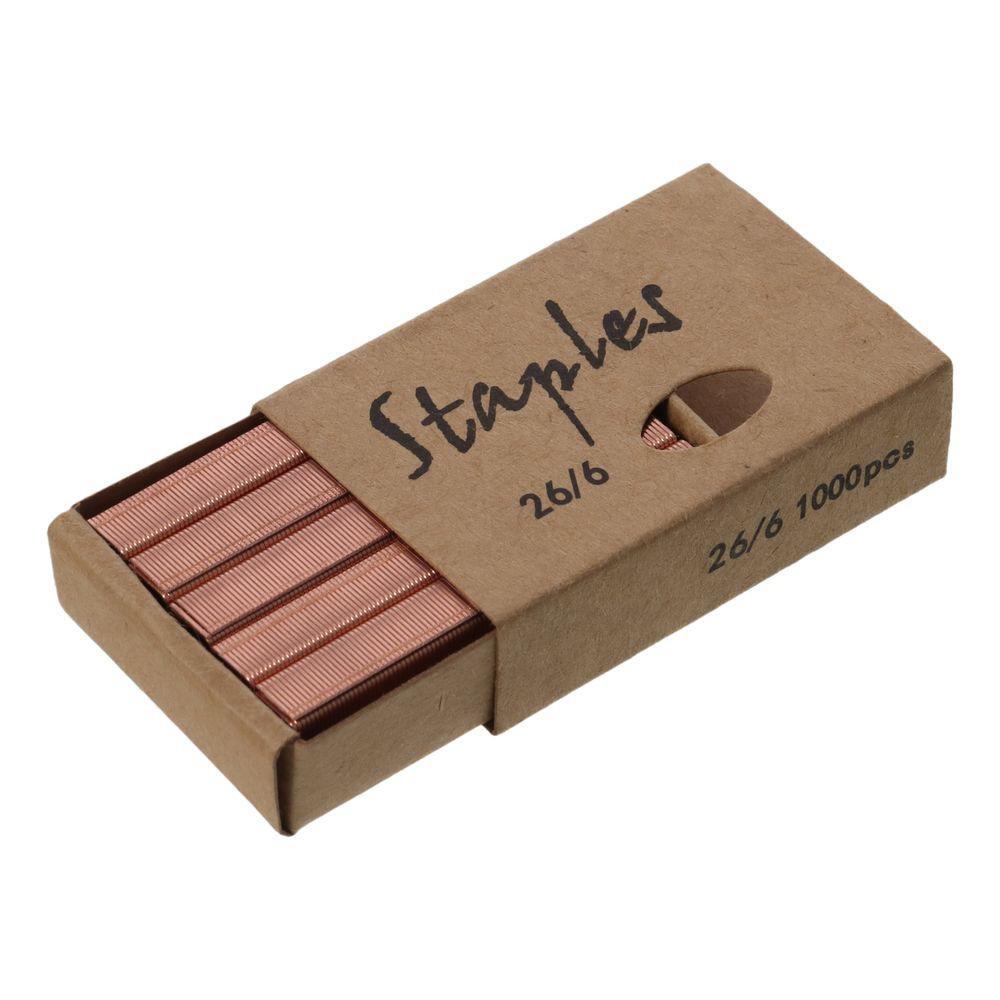1000 шт. скоб в упаковке 1/4 дюйма 26/6 стандартные скобы металлические сменные стержни для степлера настольные степлеры