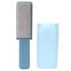 Double Sided Hair Removal Brush with Storage Cover Portable Clothes Lint Remover Blue
