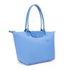 Longchamp Сумка-тоут из холста с застежкой-молнией и кнопкой-защелкой, женская, синяя 1899919P82