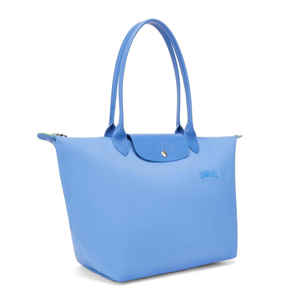 Longchamp Сумка-тоут из холста с застежкой-молнией и кнопкой-защелкой, женская, синяя 1899919P82