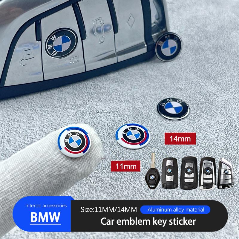 Car Remote Key Sticker Aluminum Emblem Decoration Decal For BMW E46 E90 E60 F30 F10 E39 E36 F20 G20 G30 E92 E87 E91 X5 E70 F11 VM4