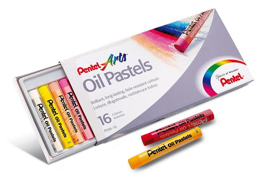 Pentel Phn Oil Pastels 16 Colors