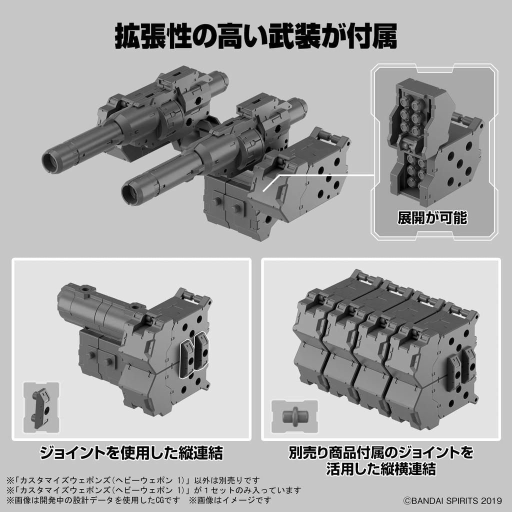 Bandai SPIRITS 30MM Customized Weapons (Heavy Weapon 1) Pre-Colored Plastic Model Kit