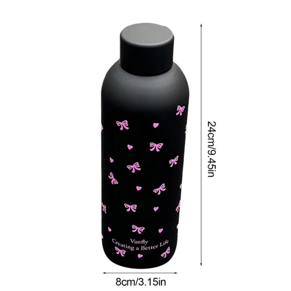 500ML Insulated Stainless Steel Travel Mug, Bow Sausage Dog Design, Double Wall Thermal Bottle for Hot & Cold Drinks