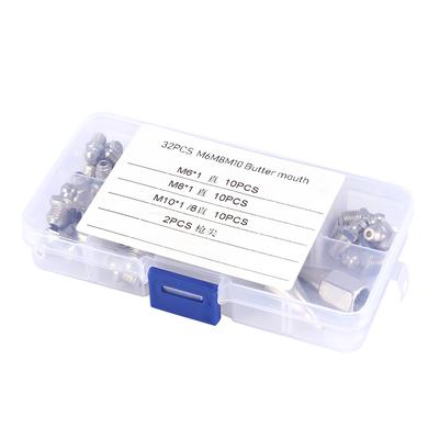 32 шт. M6M8M10 прочный латунный набор фитингов для масленок Zerk