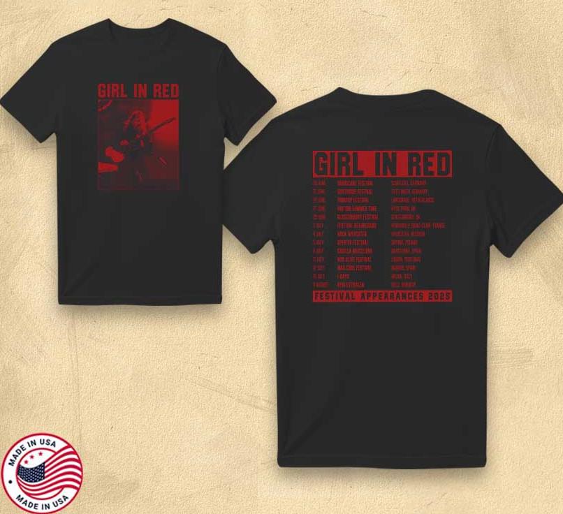 Girl In Red Official Live Summer 2025 Photo Dates Limited Edition T-Shirt