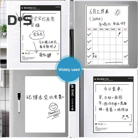 Магнитная доска для записей с маркером для белой доски, поверхность для сухого стирания, многоцелевой сильный магнит, белая доска для напоминаний
