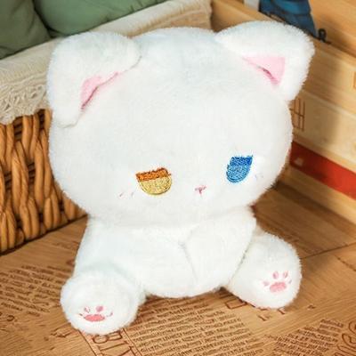 Милая плюшевая игрушка сидящая кошка, мягкая набивная кукла, прекрасная обнимательная, украшение для детской комнаты, подушка-компаньон, подарок для друзей, детей