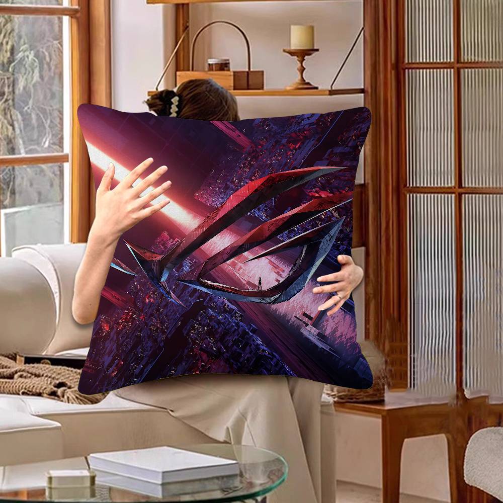 A-ASUS ROG Republic Of Gamers Логотип Подушка Аниме Подушка Подушка для изголовья дивана Наволочка Чехол для подушки 45x45 см Мода