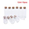 10 Pcs Mini Glass Bottle With Cork Clear Bottle Small Bottle Wedding Decoration