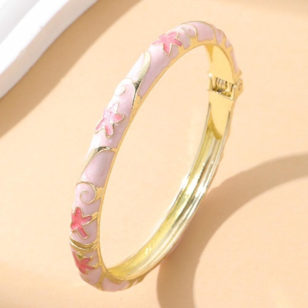 Gold Color Cloisonne Bracelet Starfish Cloisonne Bangle Retro Enamel Bracelet  Gifts