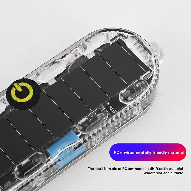 Solar Power Mortorcycle Led Warning Light Car Night Ride Tail Light Anti-Rear Strobe Light For Motorcycle Electric Bicycle
