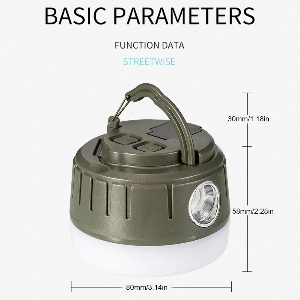 LED Camping Lantern Super Bright Night Emergency Bulb 1800mAh Camping Light 5 Lighting Modes Portable Flashlight IP65 Waterproof