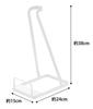Yamazaki Stick Cleaner W15 x D24 x Cordless Vacuum Cleaner Vacuum Cleaner 3273 Stand, White, Approx. H38cm, Tower, Stand, Stand,