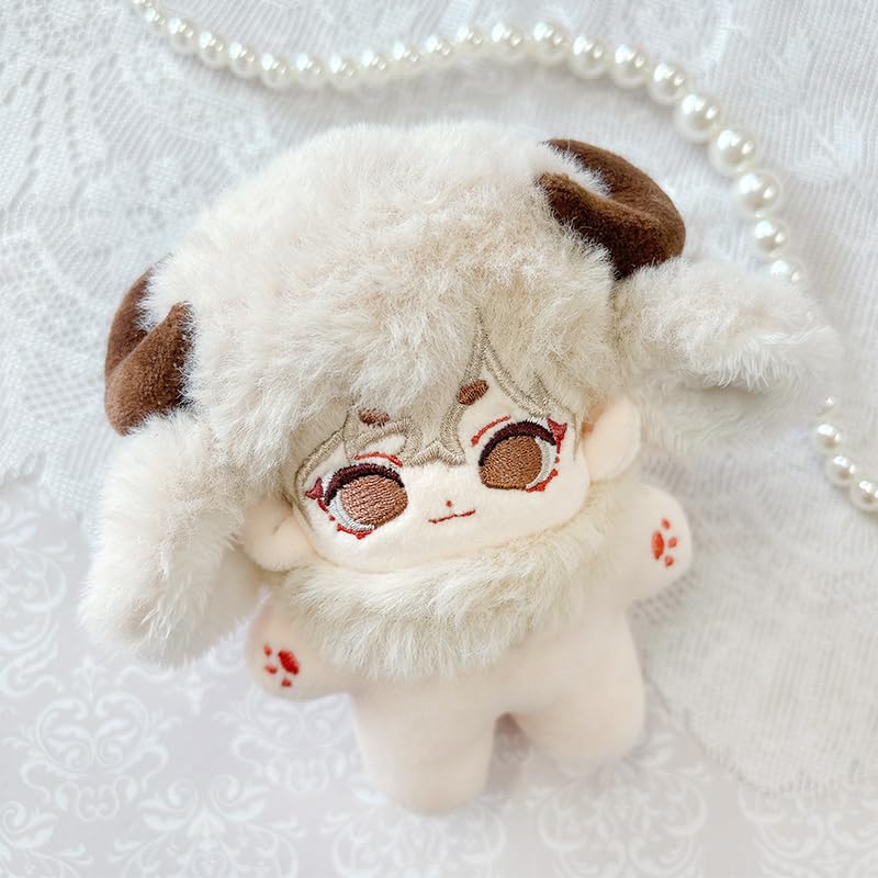 MANCOTTON 10 см плюшевая игрушка без атрибутов с пушистыми животными ушками, бежевый [б/у]