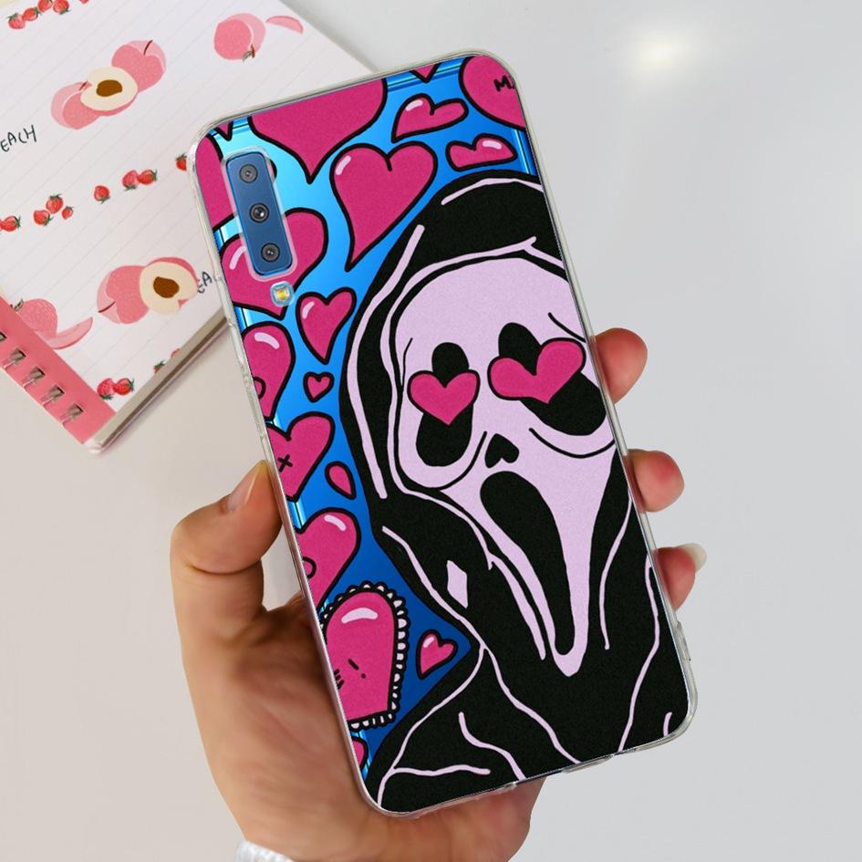 Силиконовый Чехол Для Samsung Galaxy A7 2018 Чехол A750 A750F Чехол Прозрачный ТПУ Модный Чехол Для Телефона Для Samsung A 7 2018 SM-A750F Fundas
