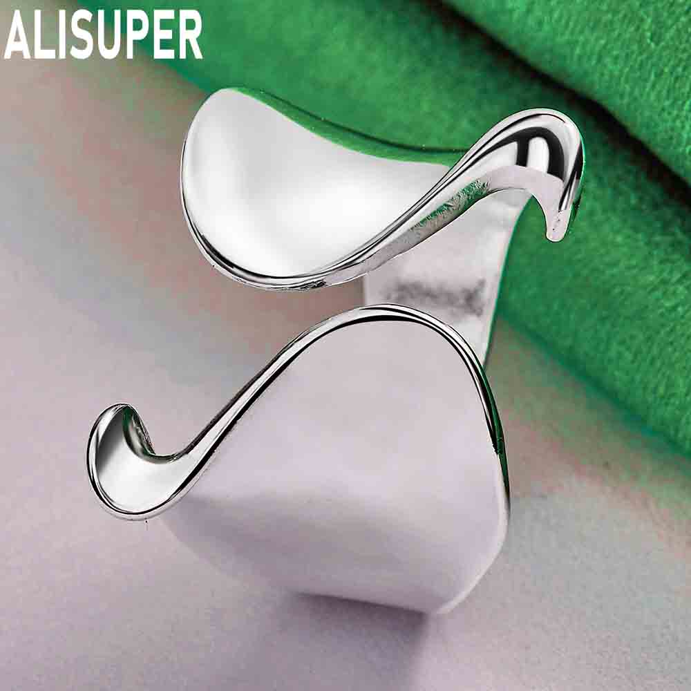 Smooth Open Ring Silver Fashion Fashion Charm Exquisite Jewelry