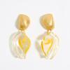BIMBA Y LOLA Gold Metal Conch Shell Earrings B245AIW024IVF