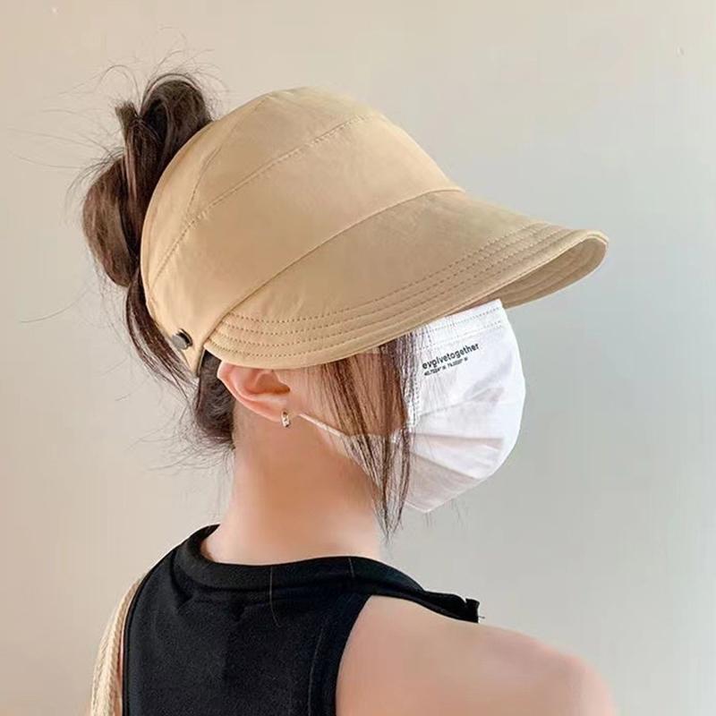 1Pc Women'S Visors Sun Protection Hats Creative Face Mask Hook Design Hats Product Summer Sun Hat Apparel Accessorie