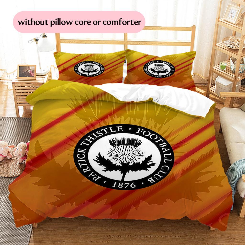Комплект постельного белья с узором Футбольного клуба Partick Thistle, одеяло, домашний декор, подарок (1 пододеяльник + 2 наволочки без наполнителя)