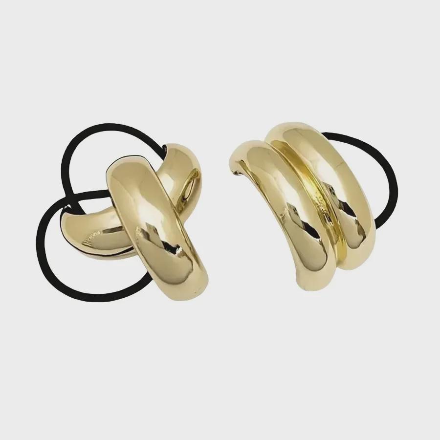 "U-Shaped Alloy Ponytail Headband: High-End, Cold Style, Seamless, Minimalist Hair Ring"