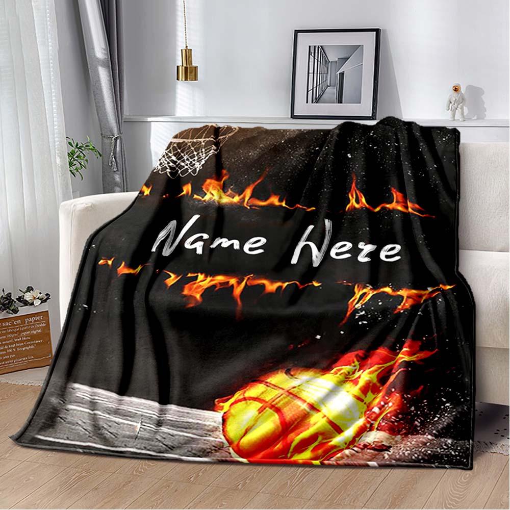 Slam Dunk Customize Your Name Blanket Warm Comfortable And Soft Blankets Are Suitable For Home Chairs Office Sofas Sofas Office Camping And Gifts For