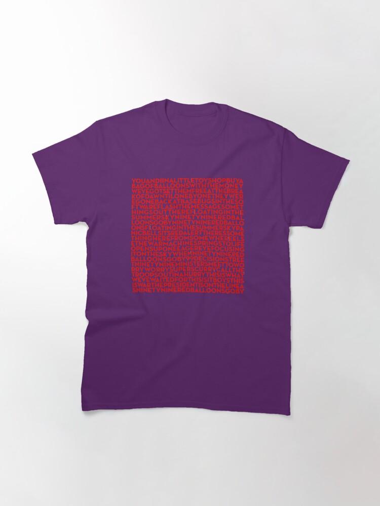 Nena 99 Red Balloons - Nena (lyrics) v.6 Classic T-Shirt