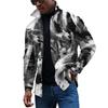 Мужская модная тенденция, повседневная повседневная куртка на пуговицах с длинным рукавом с принтом
