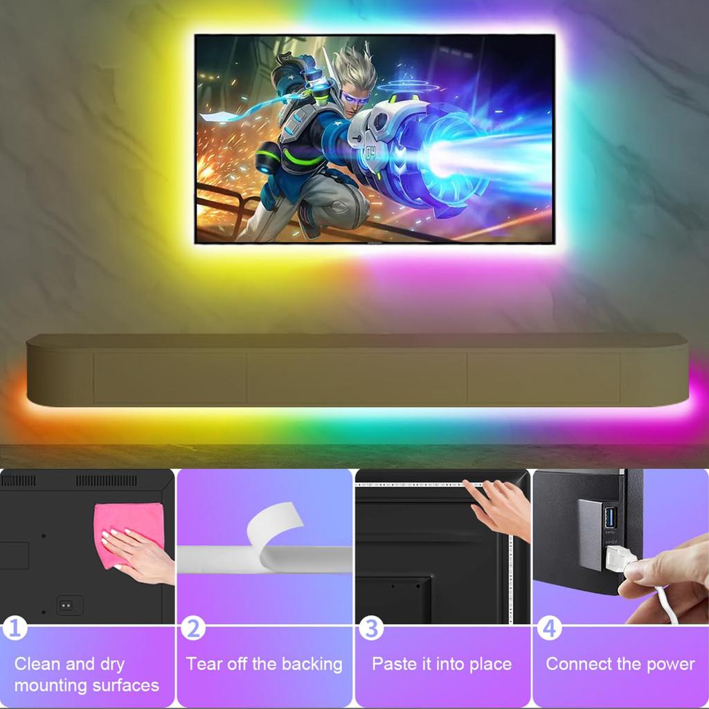 Умные светодиодные ленты, Bluetooth-приложение, RGB-подсветка телевизора, синхронизация музыки, кухонный светильник