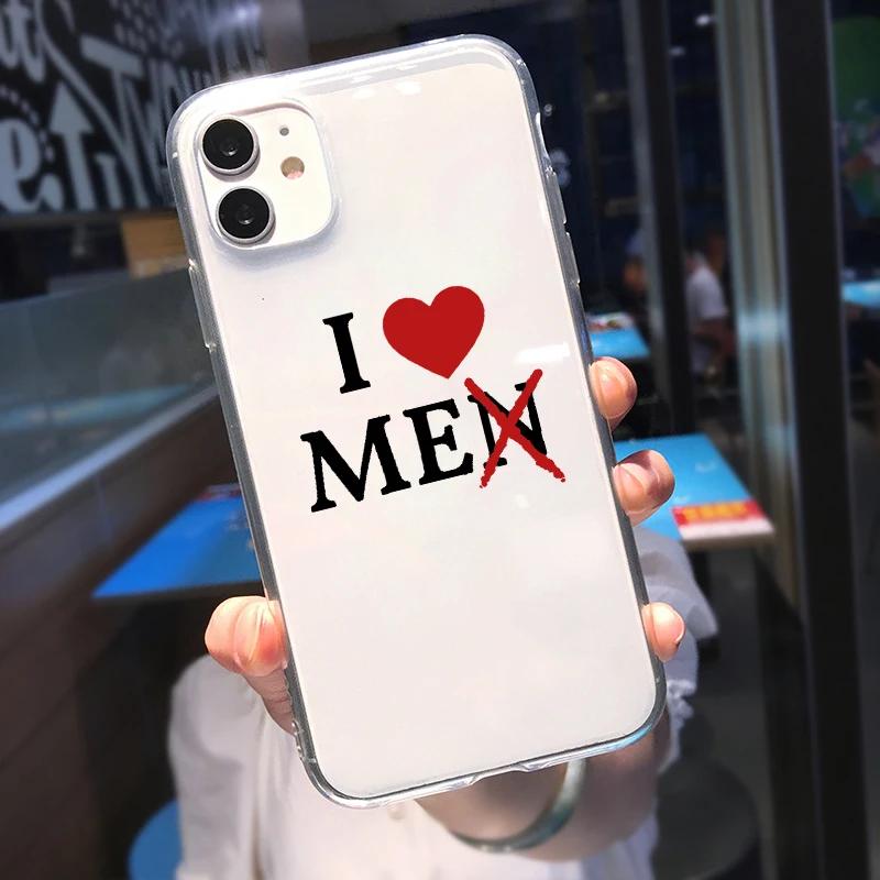 Смешной Чехол Для Телефона Пара Я Люблю Свою Девушку Для iPhone 13 12 14 11 Pro XS Max Mini 16 7 8 14 Plus X XR Прозрачные Мягкие Чехлы