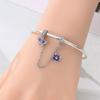 925 Silver Classical Purple Butterfly Flower Cat Fixed Chain Bear Couple Bead Fit Bracelet Women Jewelry Diy Accessory